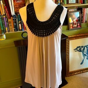 Kische tan and black cotton top